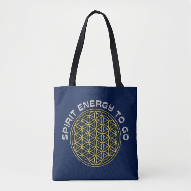 Bolsa Tote Flor de Vida - energia espiritual para levar (Frente)