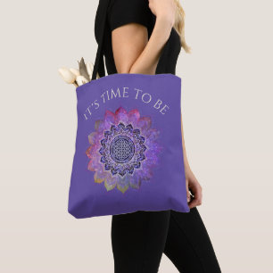 Bolsa Tote Flor De Vida - Estilo De Vintage Espaço De Galáxia