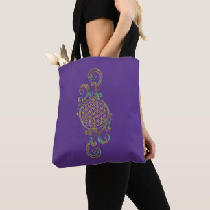 Bolsa Tote Flor De Vida - Ornamentos Espirais 1