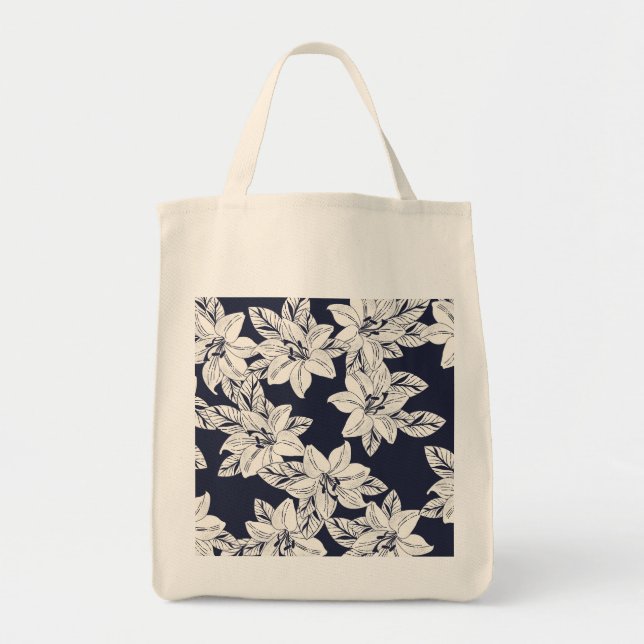 Bolsa Tote Flor Desenho Da Mão (Frente)