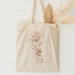 Bolsa Tote Flor do Mês de Nascimento Personalizado, Setembro<br><div class="desc">Um belo buquê botânico moderno de glórias matinais representa o mês de nascimento de setembro. O presente ideal para mostrar a sua pessoa favorita o quanto você se importa. Perfeito para todas as ocasiões, incluindo aniversários, melhores amigos, Dia de as mães, presente de damas de honra, madrinha de casamento, nova...</div>