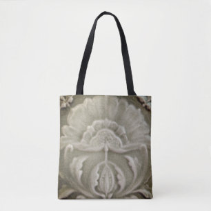 Bolsa Tote Flor do revestimento do crackle do nouveau da arte