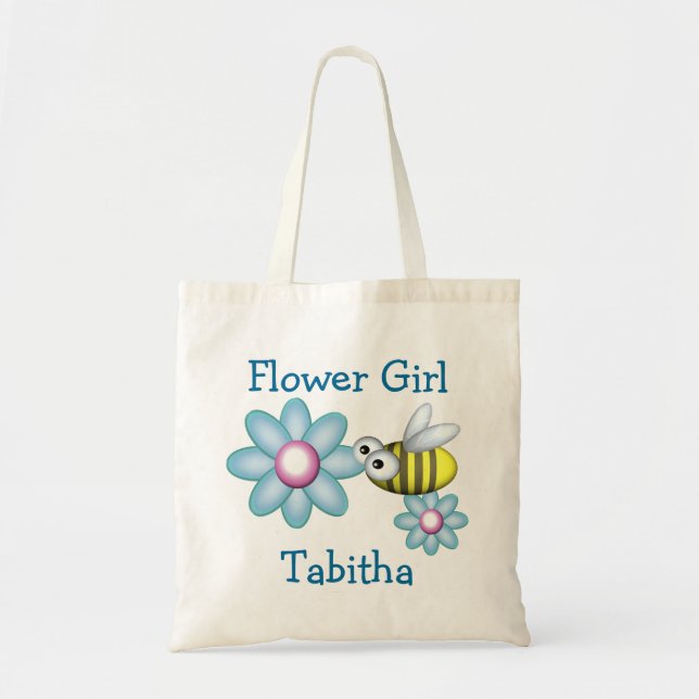 Bolsa Tote Flor e Menina Flor de Abelhas (Frente)