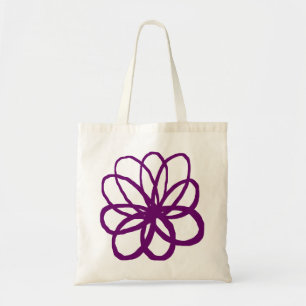 Bolsa Tote Flor Espontaniana - Plum