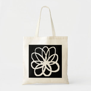 Bolsa Tote Flor Espontaniana - Transparente em Preto