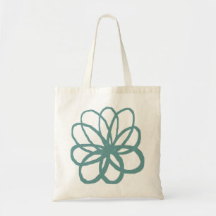 Bolsa Tote Flor Espontaniana - Verde Oceano