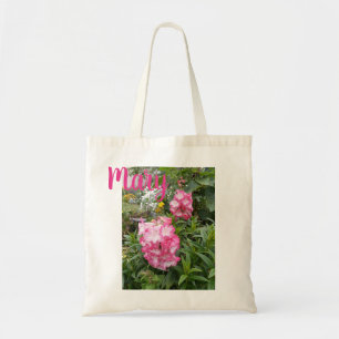 Bolsa Tote Flor floral cor-de-rosa Foto Tote Bag