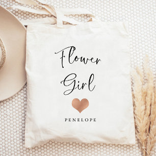 Bolsa Tote Flor Girl Trendy Script e Heart