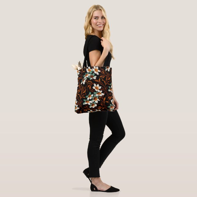 Bolsa Tote Flor Gótico Padrão Estético Transparente Flor (No(a) Modelo)