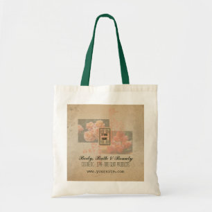 Bolsa Tote Flor Grunge Vintage - Saco Impresso