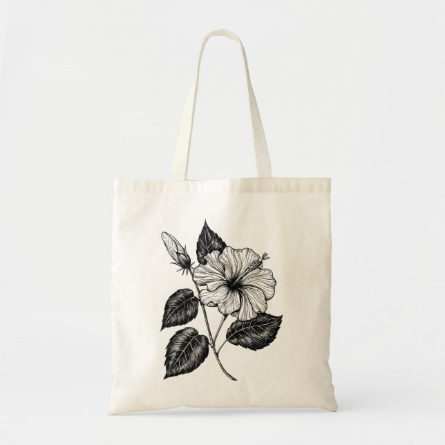 Bolsa Tote Flor Hibiscus II (Frente)