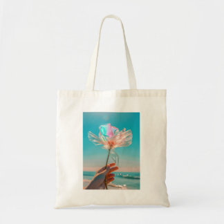 Bolsa Tote Flor Iridescente