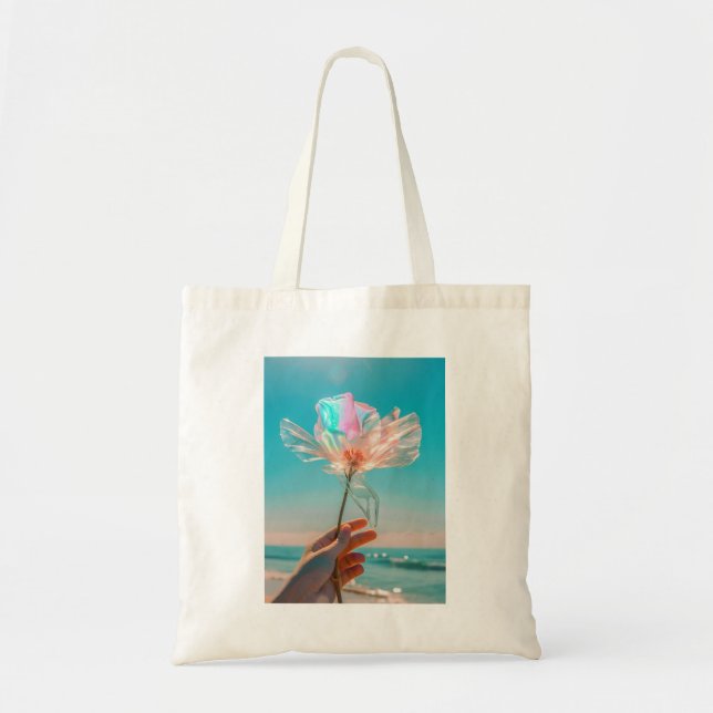 Bolsa Tote Flor Iridescente (Frente)