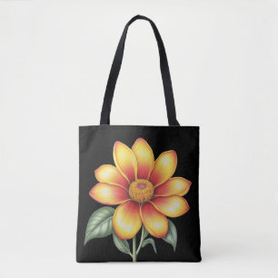 Bolsa Tote Flor Laranja