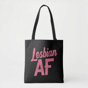 Bolsa Tote Flor Lesbiana AF Orgulho LGBT Desfile de Amor Gay