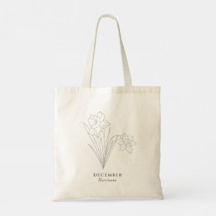 Bolsa Tote Flor Narciso - mês de dezembro de nascimento