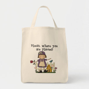 Bolsa Tote Flor onde você é camiseta e presentes plantados