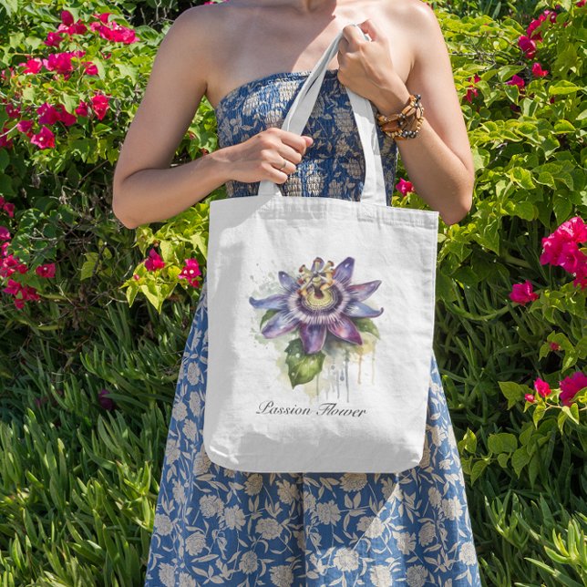 Bolsa Tote Flor Passivo Púrpura (Criador carregado)