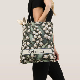 Bolsa Tote Flor Pessoalizada de Maio Lírio-do-Vale