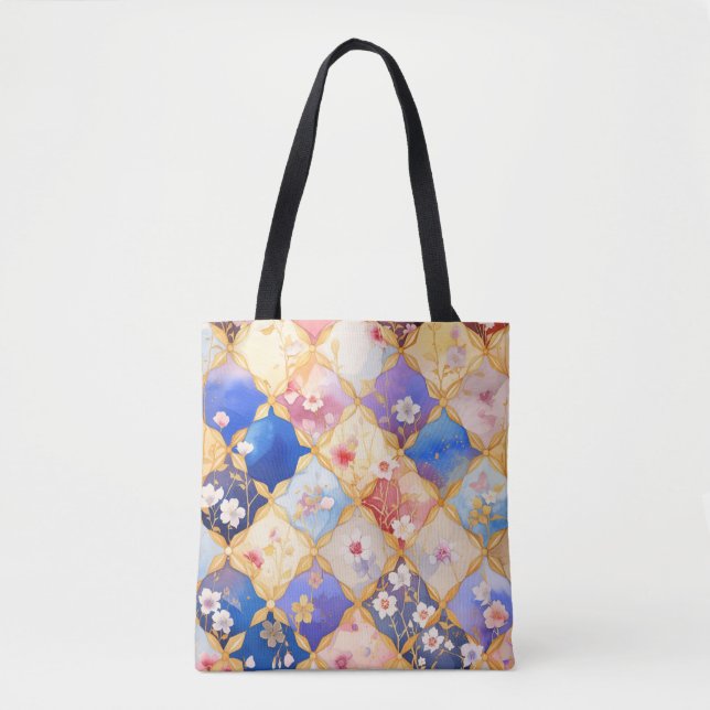 Bolsa Tote Flor quadrado 005 (Frente)