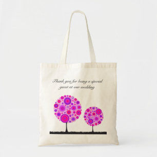Bolsa Tote Flor que deseja a árvore o saco roxo do favor do