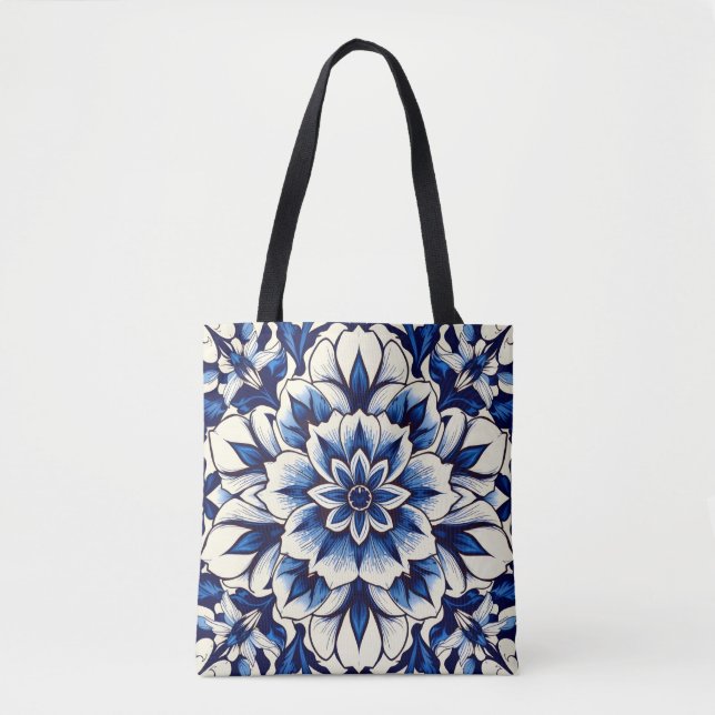bolsa tote flor real (Frente)
