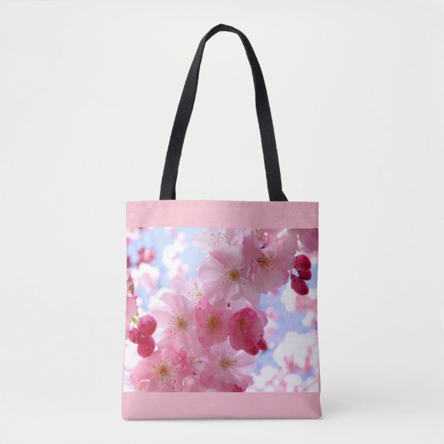 Bolsa Tote Flor rosa (Frente)
