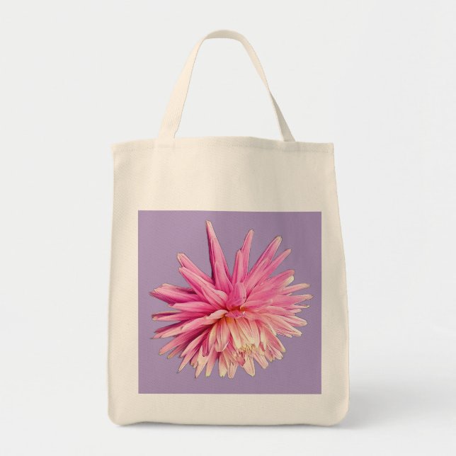 Bolsa Tote Flor rosa (Frente)