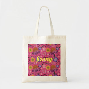 Bolsa Tote Flor Rosa Rosa Selvagem Personalizada