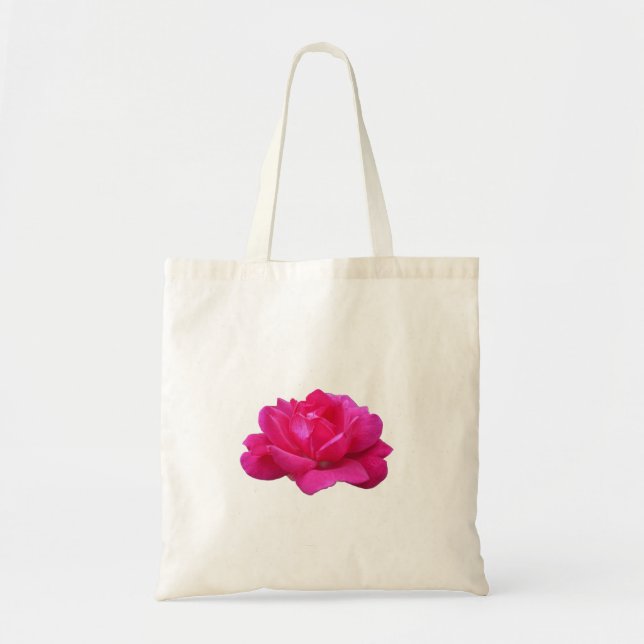 Bolsa Tote flor rosa-rosa-solteiro adorável (Frente)