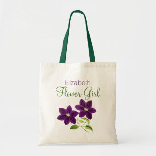 Bolsa Tote Flor roxa com florista conhecido