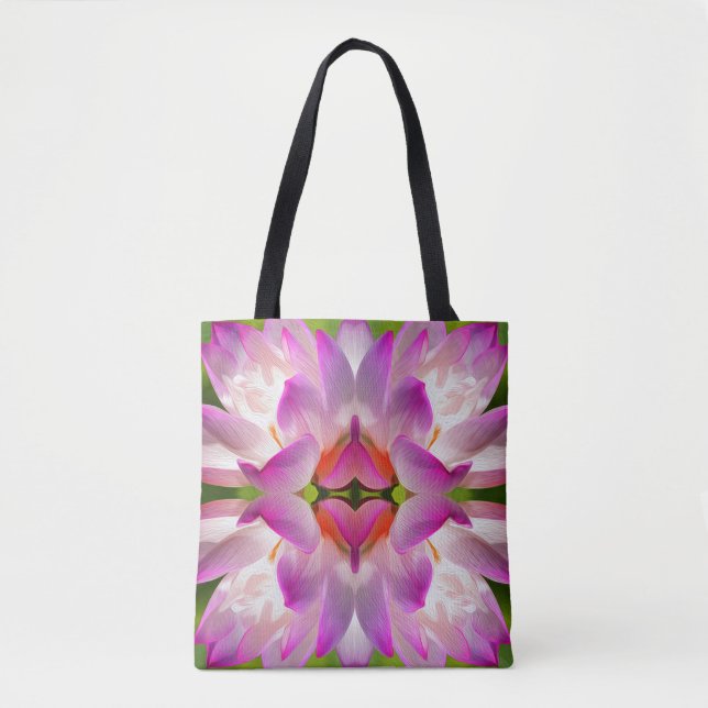 Bolsa Tote FLOR RÚPIDO - Arte Fractal - (Frente)