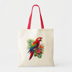 Bolsa Tote Flor tropical de arara vermelha