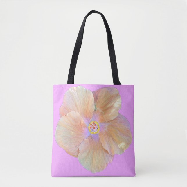 Bolsa Tote Flor tropical de hibiscus (Frente)