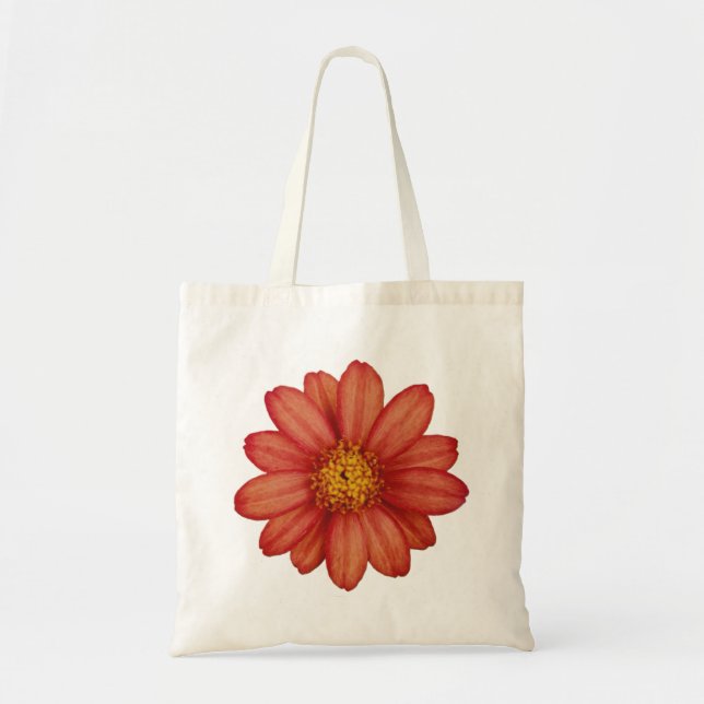 Bolsa Tote flor vermelha (Frente)