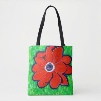 Bolsa Tote Flor Vermelho Claro