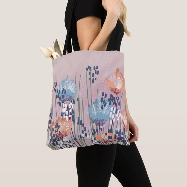 Bolsa Tote Florais Abstratos Modernos Tendência (Close Up)