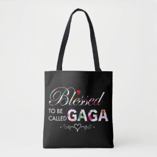Bolsa Tote floral abençoado por ser chamado de Gaga