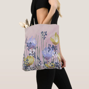 Bolsa Tote Floral Abstrato Moderno Tendencial