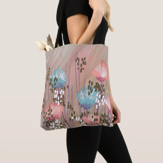 Bolsa Tote Floral Abstrato Moderno Tendencial