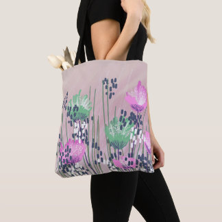 Bolsa Tote Floral Abstrato Moderno Tendencial