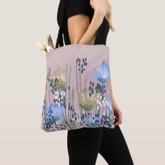 Bolsa Tote Floral Abstrato Moderno Tendencial