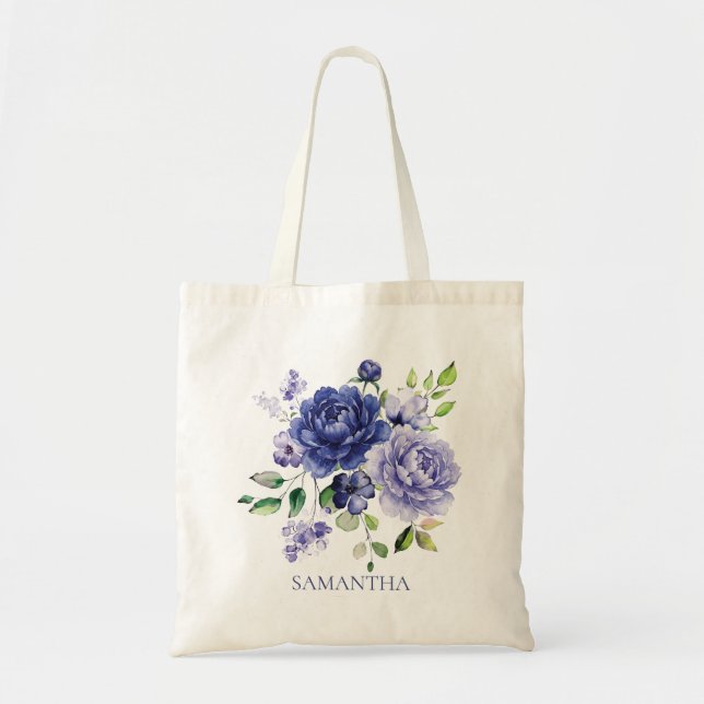 Bolsa Tote Floral Aquarela (Frente)