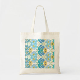 Bolsa Tote Floral Aquarela Azul e Amarelo