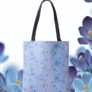 Bolsa Tote Floral Azul chique