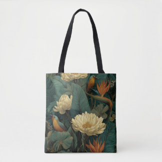 Bolsa Tote Floral Botânica Vintage | Boho Nature