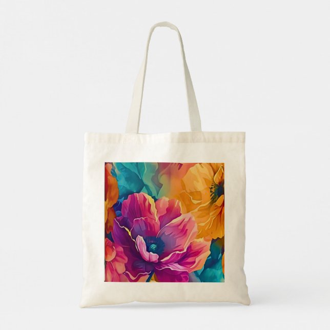 Bolsa Tote Floral Colorida (Verso)