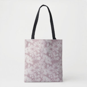 Bolsa Tote Floral Daisy Velvety Rosa Poeirento