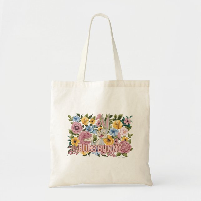 Bolsa Tote Floral de Bordado Gráfico do BUGS BUNNY™ (Frente)