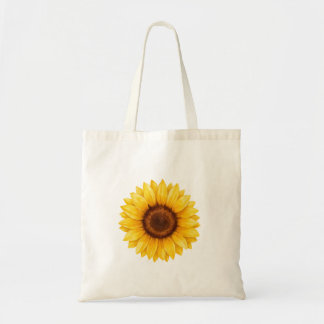 Bolsa tote floral de girassol amarelo aquarela